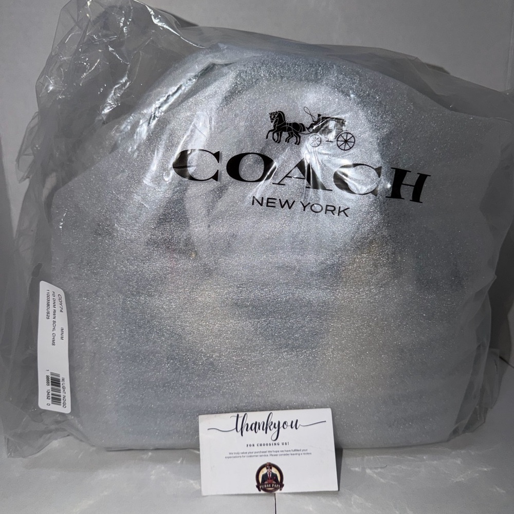 NWT 2026 Coach Loved Demin Medium Rowan Satchel CDY74 SAMEDAY SHIP